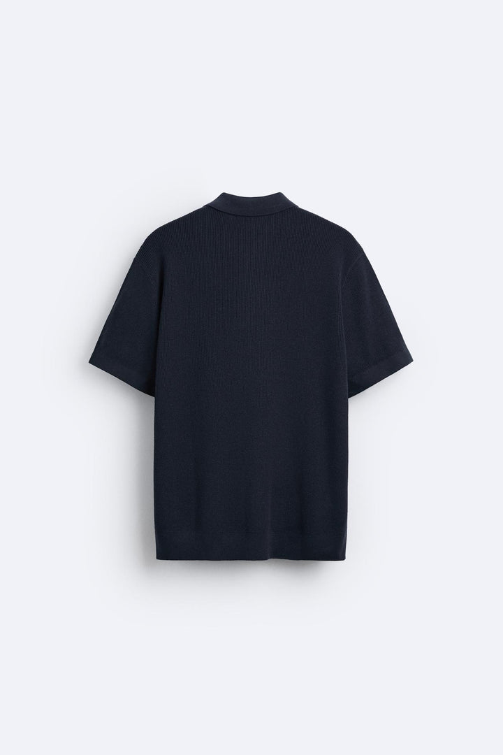 Polo en tricot élégant avec zip