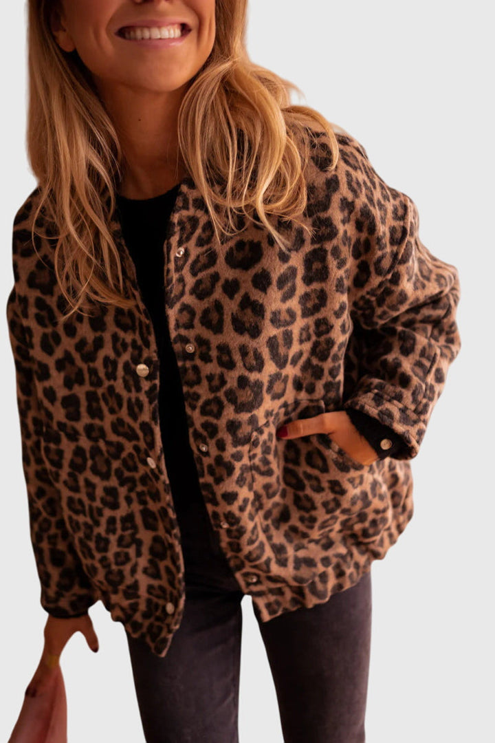 Elodie | Veste élégante à imprimé léopard