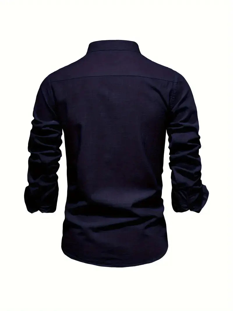 Chemise Homme Slim Fit Boutons Élégante Casual