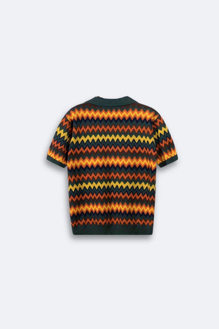 Pull Rétro avec Motif Zigzag