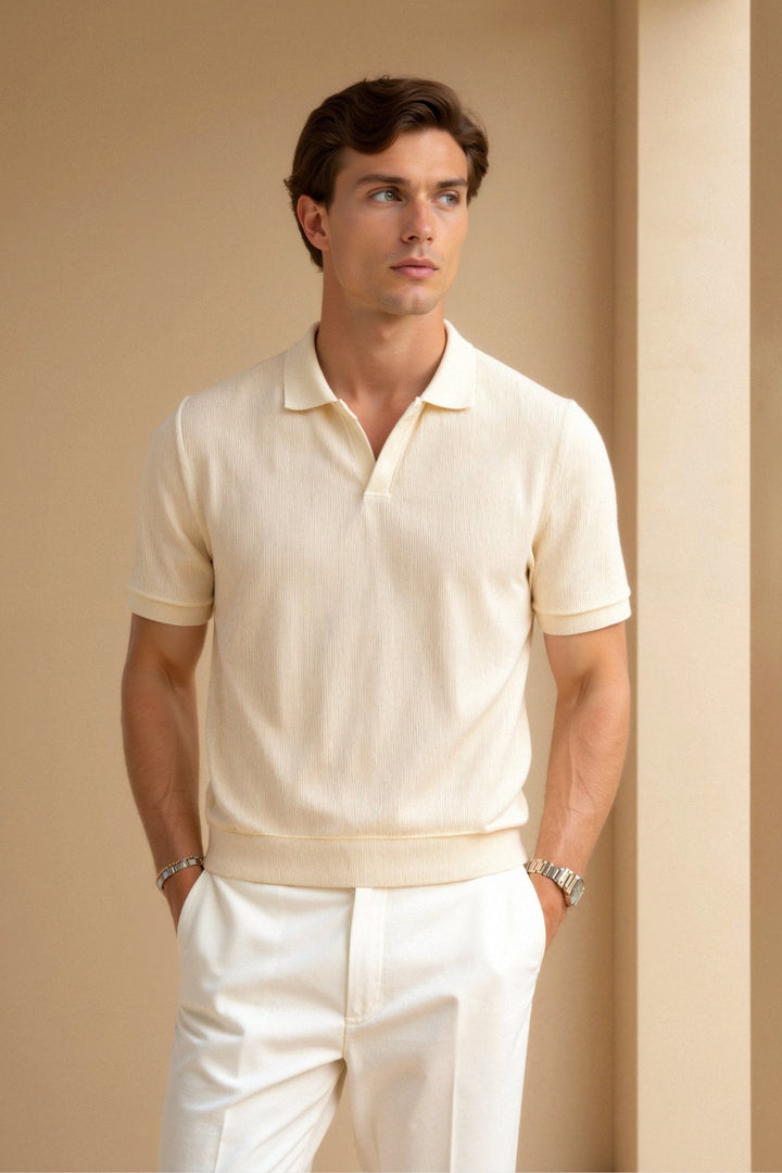 Polo pour Hommes en Beige – Élégant &amp; Intemporel
