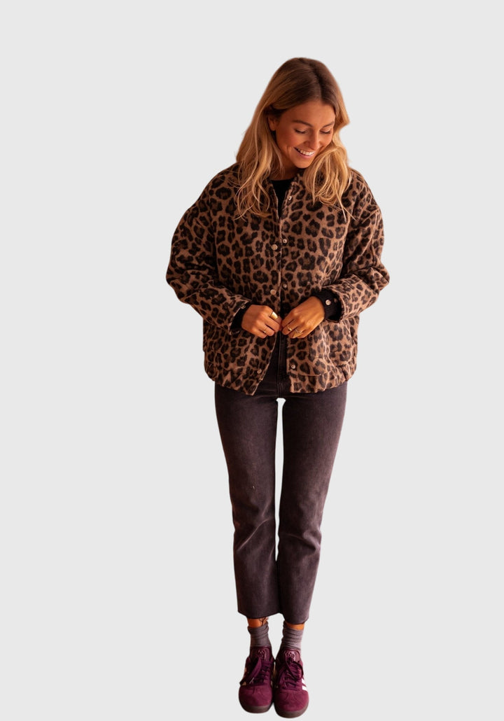 Elodie | Veste élégante à imprimé léopard