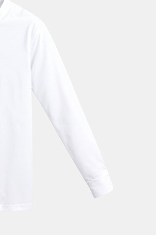 Chemise classique à col montant en blanc