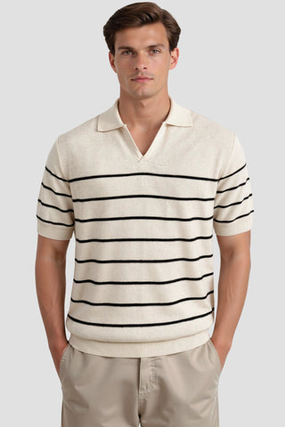 Polo pour hommes à rayures avec manches courtes – Intemporel &amp;amp; Polyvalent
