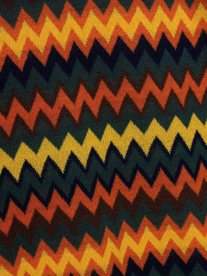 Pull Rétro avec Motif Zigzag
