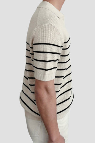 Polo pour hommes à rayures avec manches courtes – Intemporel &amp;amp; Polyvalent