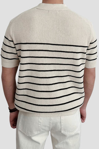 Polo pour hommes à rayures avec manches courtes – Intemporel &amp;amp; Polyvalent