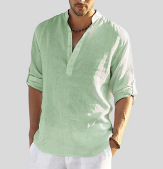 Atlleb | Chemise en Lin Légère avec Col V Détendu