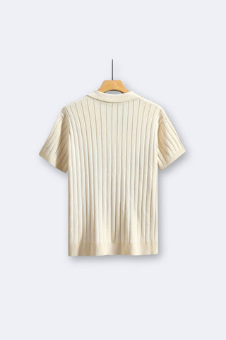 Chemise tricotée élégante à manches courtes