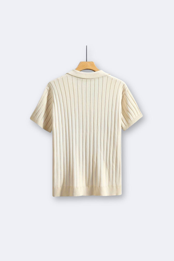 Chemise tricotée élégante à manches courtes
