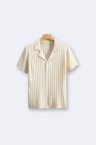 Chemise tricotée élégante à manches courtes