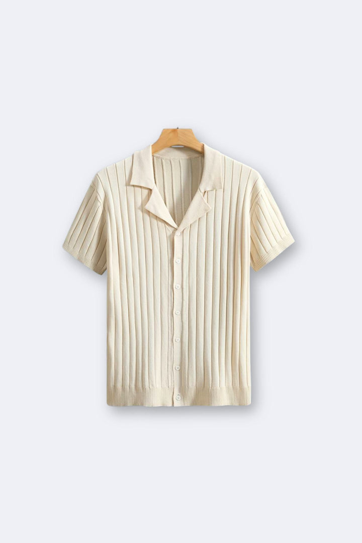 Chemise tricotée élégante à manches courtes