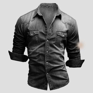 Cedric | Chemise en Denim pour Hommes au Look Vintage