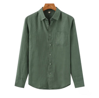 Chemise en Lin pour Homme à Manches Longues Légère