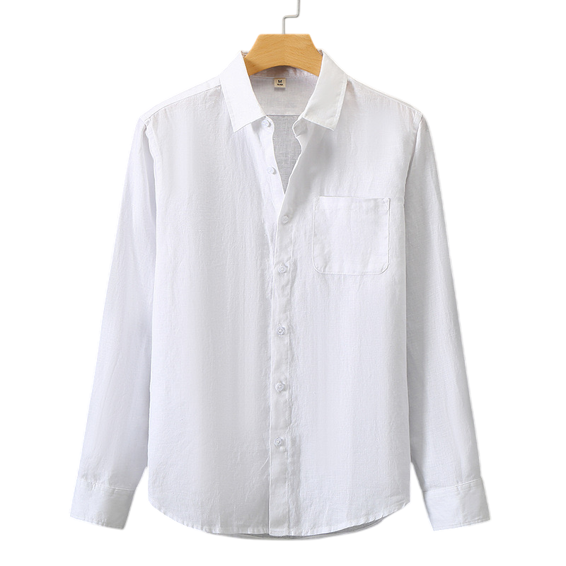 Chemise en Lin pour Homme à Manches Longues Légère