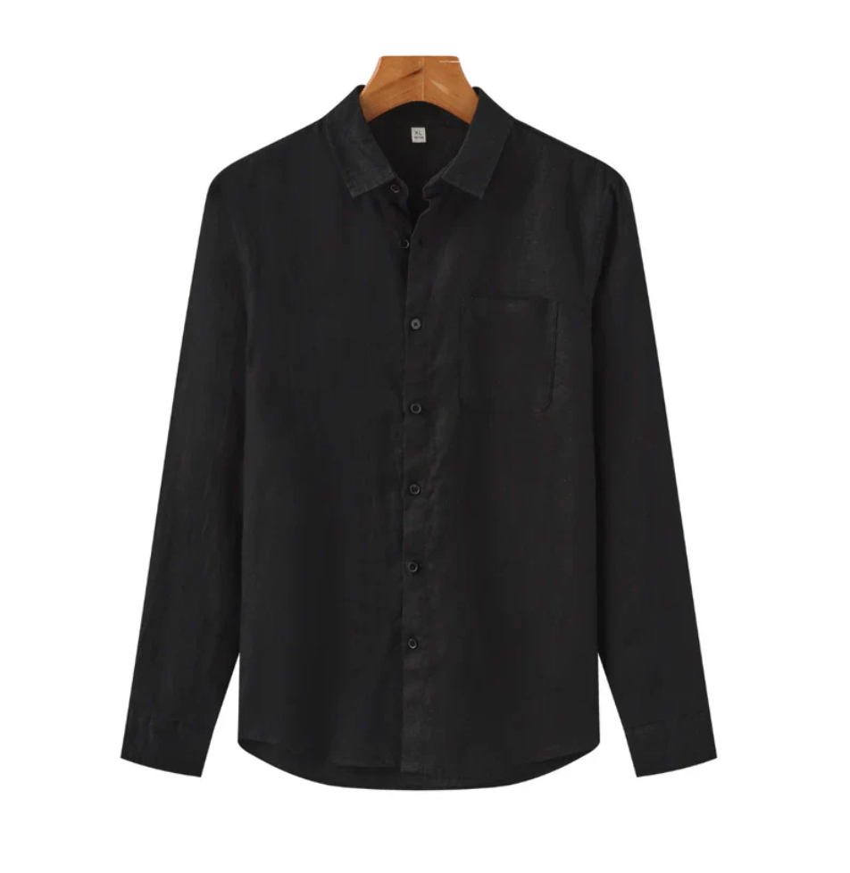 Chemise en Lin pour Homme à Manches Longues Légère