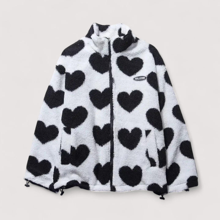 Florence | Veste réversible à motif cœur