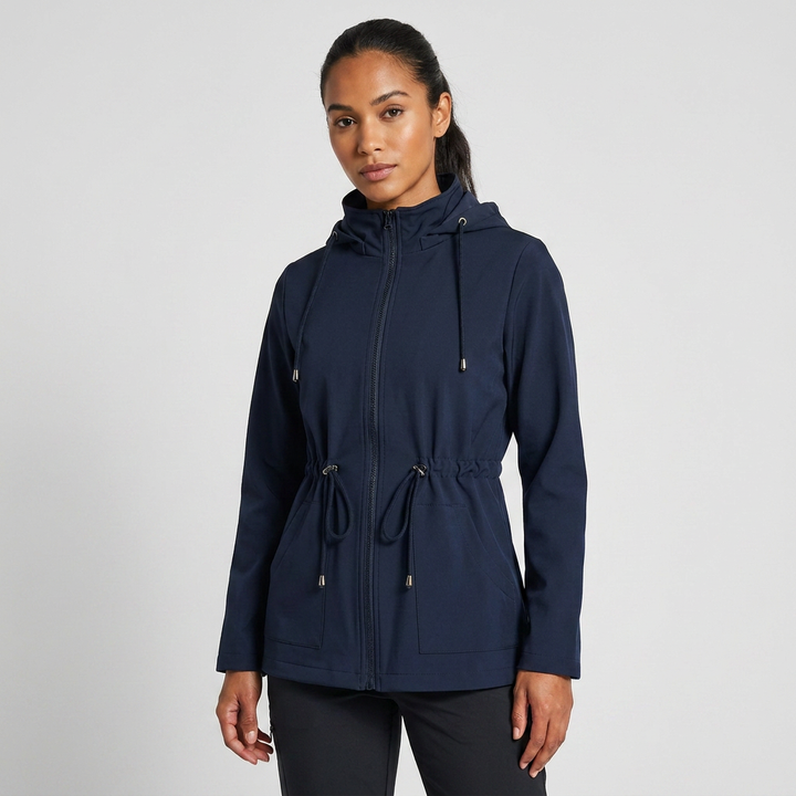 Qing - Veste à Capuche Zippée avec Cordon de Serrage