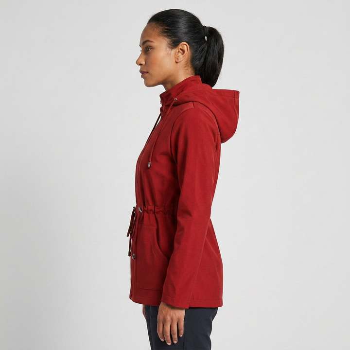 Qing - Veste à Capuche Zippée avec Cordon de Serrage