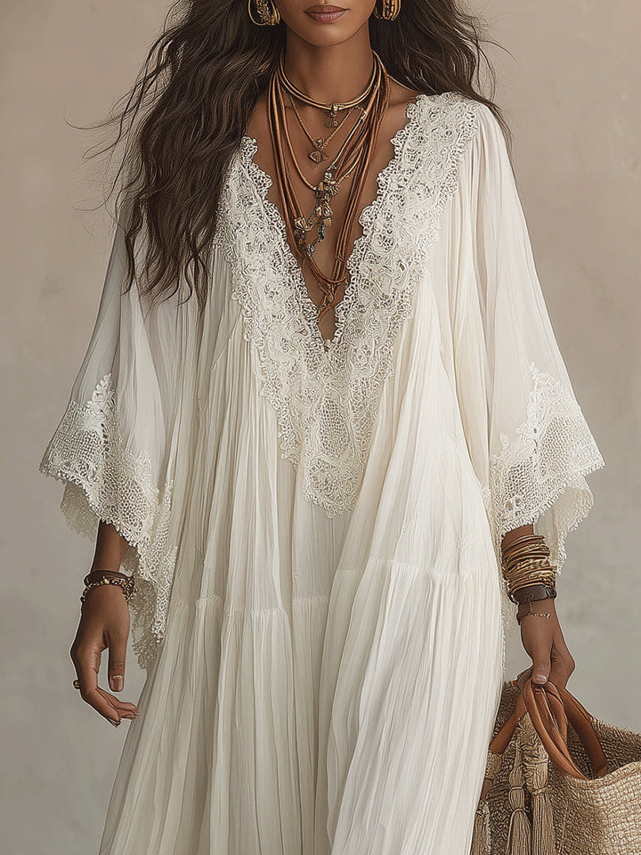 Chantal | Robe maxi en dentelle