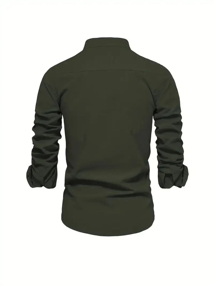 Chemise Homme Slim Fit Boutons Élégante Casual