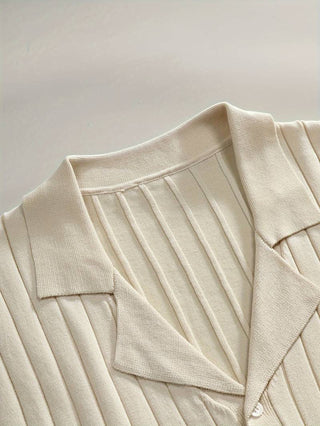 Chemise tricotée élégante à manches courtes