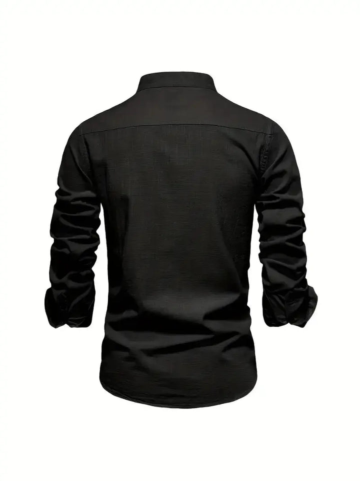 Chemise Homme Slim Fit Boutons Élégante Casual