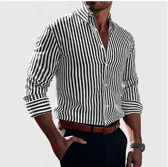 Levi | Chemise à Rayures Détente Coupe Boutonnée