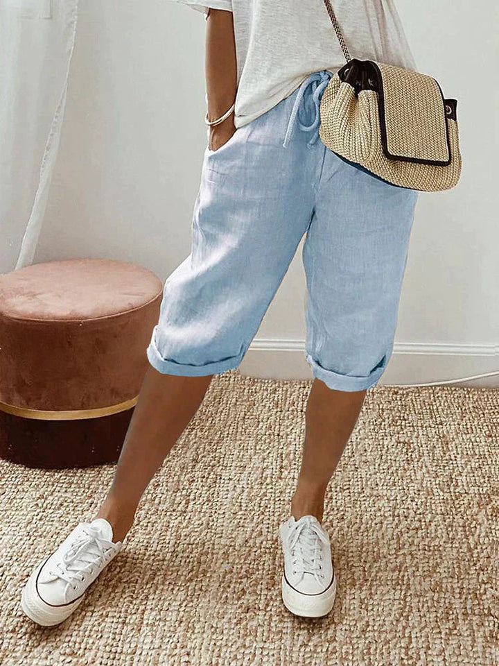 Mathilde | Short en coton et lin pour femme